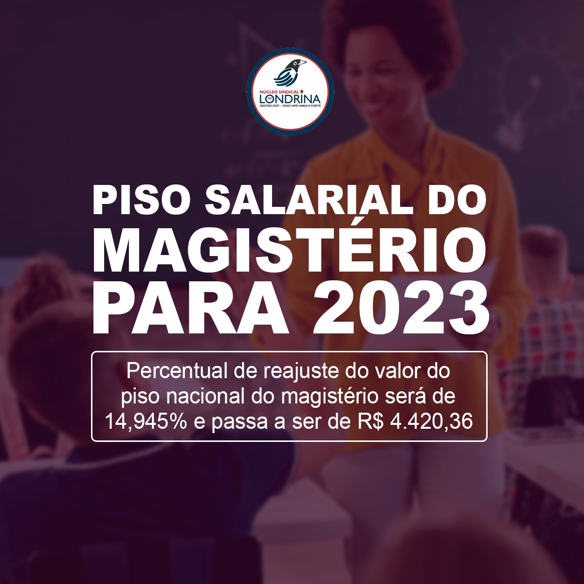 PISO SALARIAL DO MAGISTÉRIO PARA 2023 — Núcleo Sindical Londrina